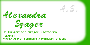 alexandra szager business card